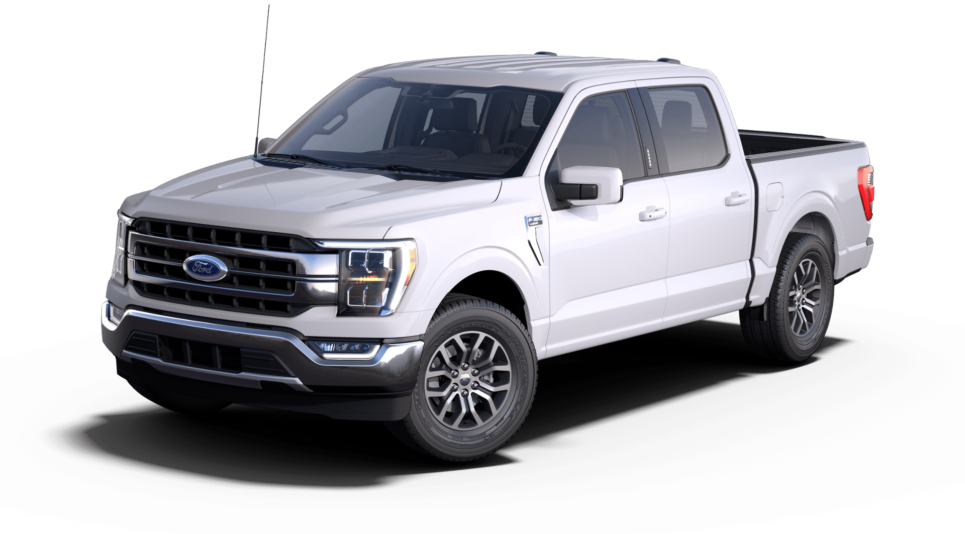 White Ford F-150 SuperCrew pickup truck