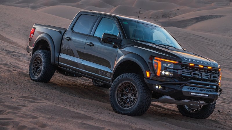 Hennessey VelociRaptor Ford F-150 Raptor on desert dunes, a Hennessey Ford truck for sale near Albuquerque, NM