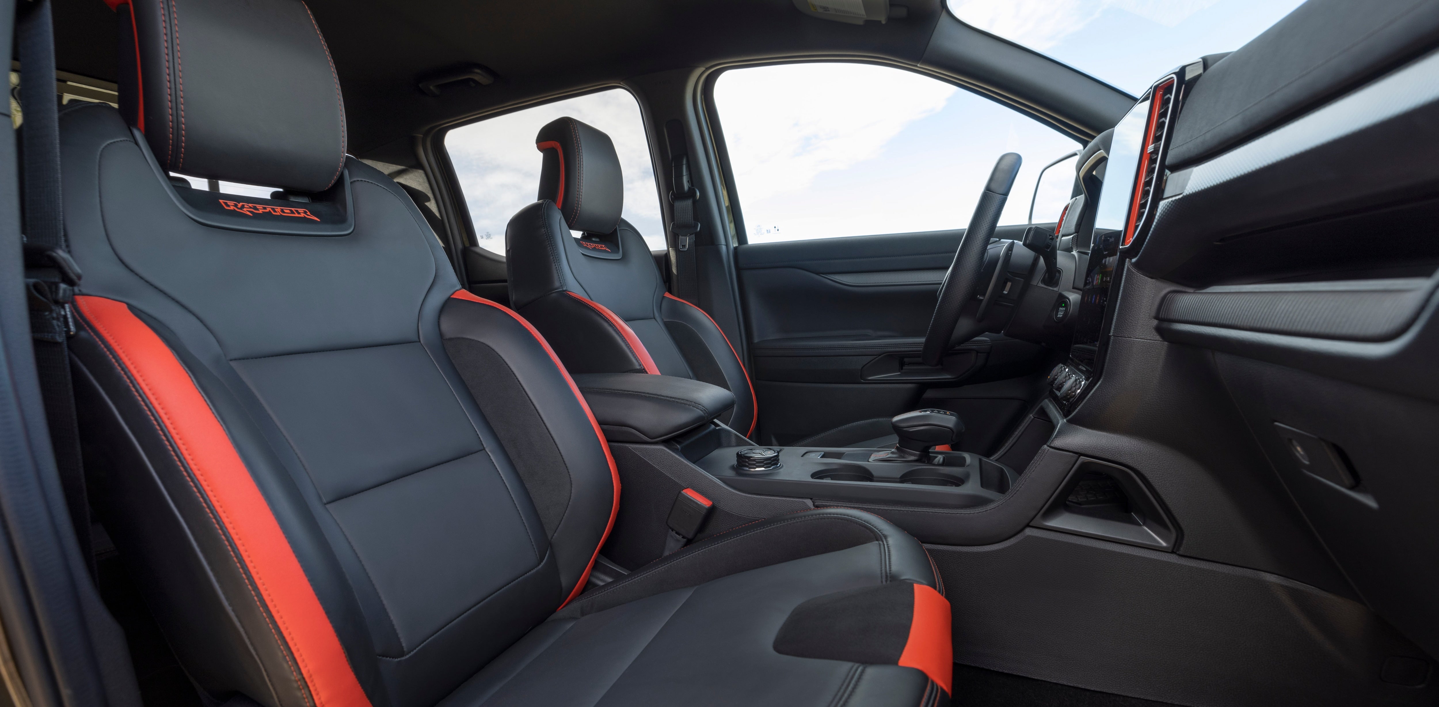 The interior of the 2024 Ford Ranger Raptor